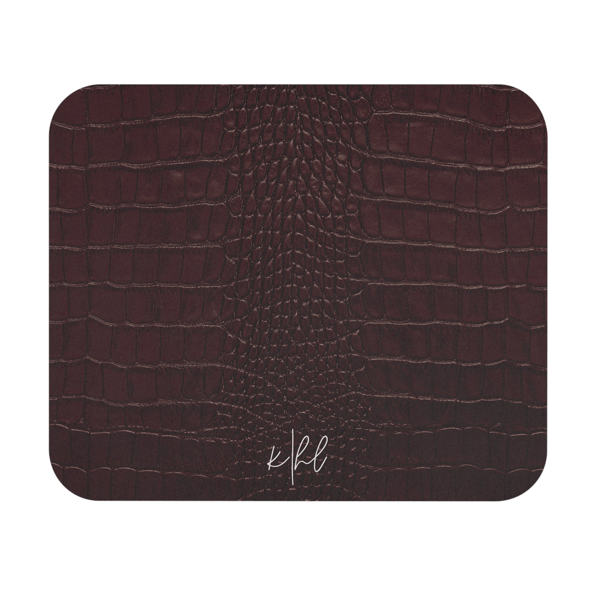Signature Velvet Noir Crocodile Print Mouse Pad