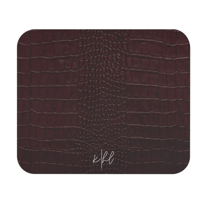 Signature Velvet Noir Crocodile Print Mouse Pad
