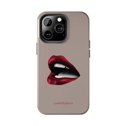 Vintage Newspaper Red Lips iPhone Case