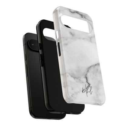 Lived-In White and Grey Marble Google Pixel Case