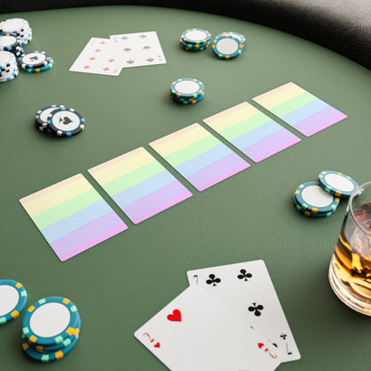 Pastel Rainbow Poker Cards