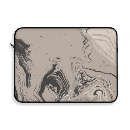 Cream, Grey, and Taupe Marble Laptop Sleeve | Everyday Edge