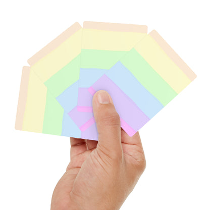 Pastel Rainbow Poker Cards