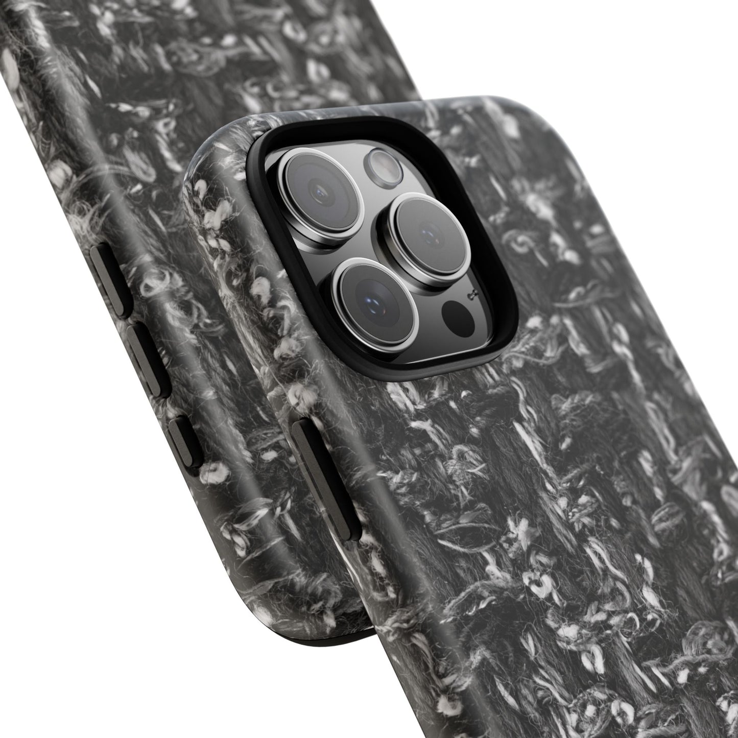 Grey Tweed Print iPhone Case