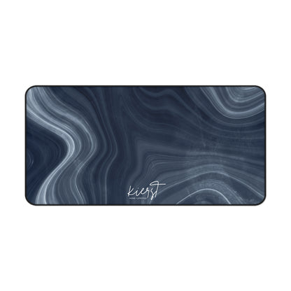Navy Marble Print Desk Mat