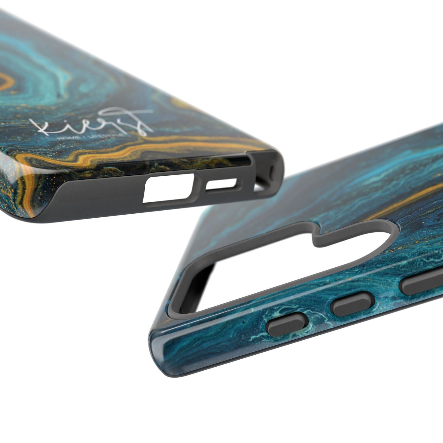 Teal & Gold Marble Samsung Galaxy Case