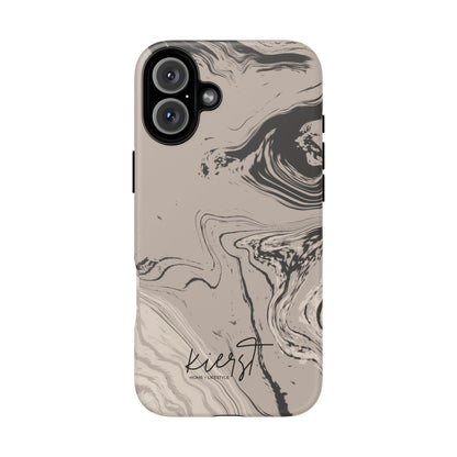 Cream, Grey, and Taupe Marble iPhone Case | A Bold Neutral Grounded in Softness