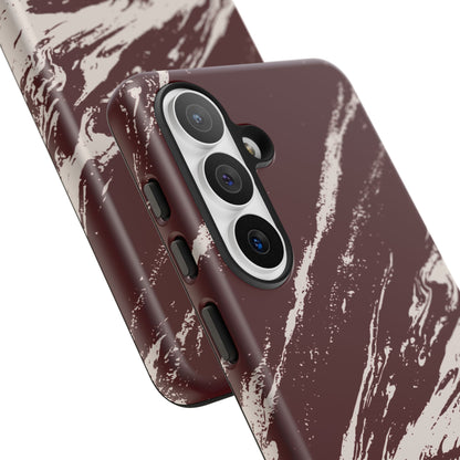 Cream Marble on Signature Velvet Noir Samsung Galaxy Phone Case
