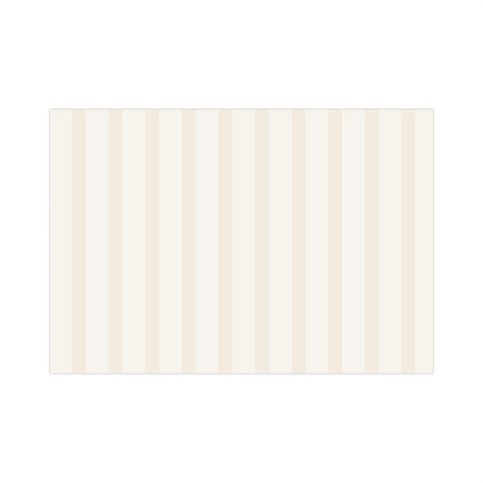Cream Striped Gift Wrapping Paper