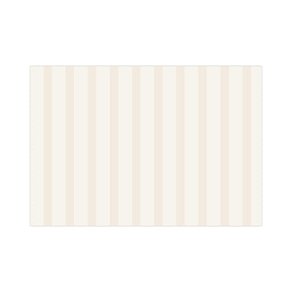 Cream Striped Gift Wrapping Paper