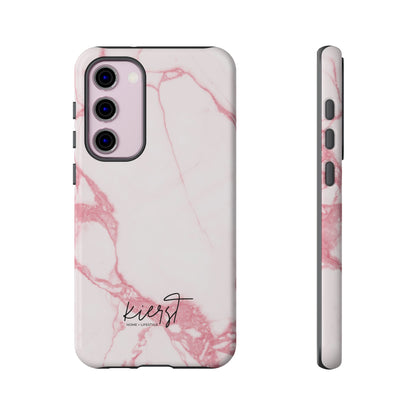 Pink & White Marble Samsung Galaxy Phone Case | Feminine, Polished, and Quietly Bold