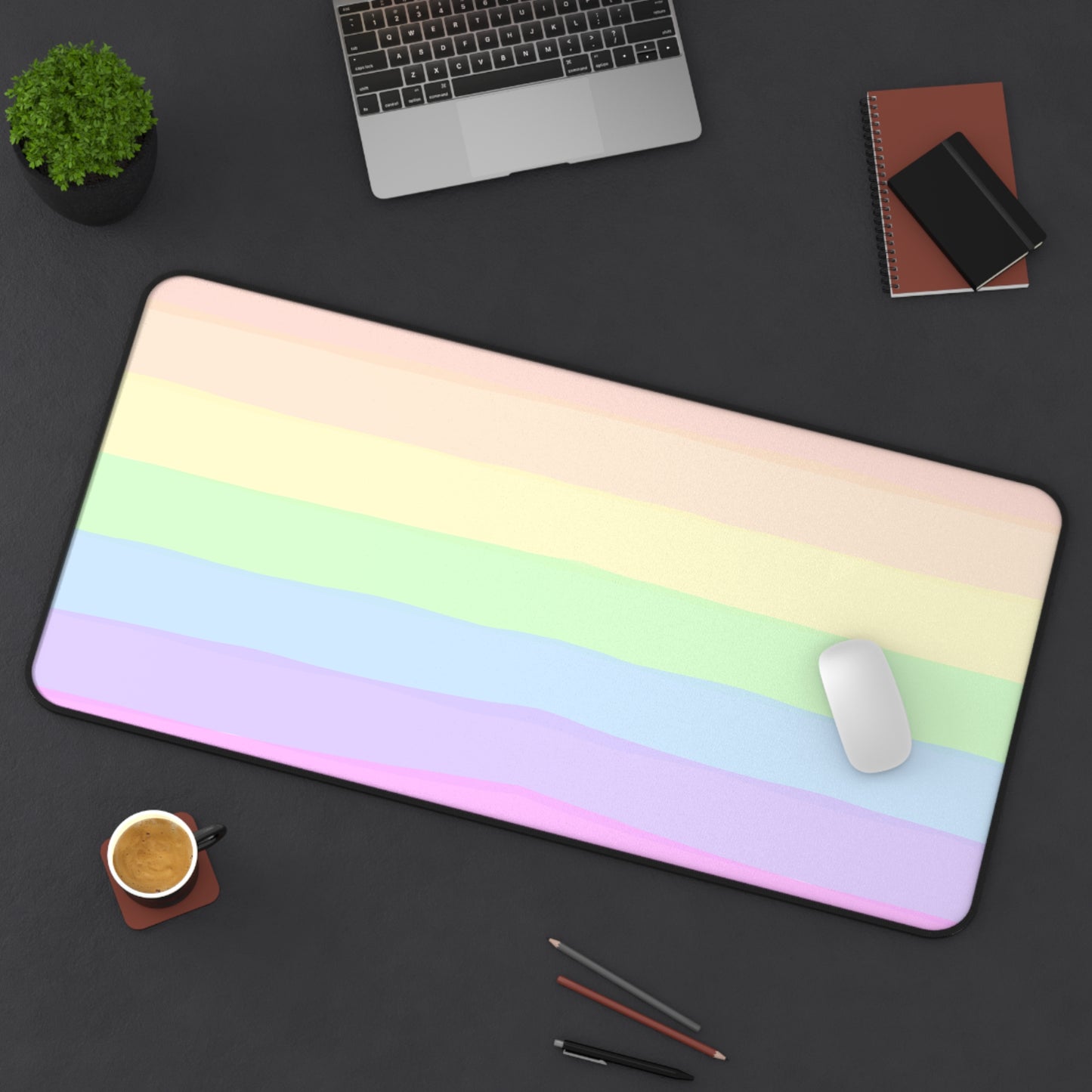 Pastel Rainbow Desk Mat