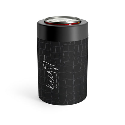Crocodile Print Can Holder – Matte Black Faux Texture