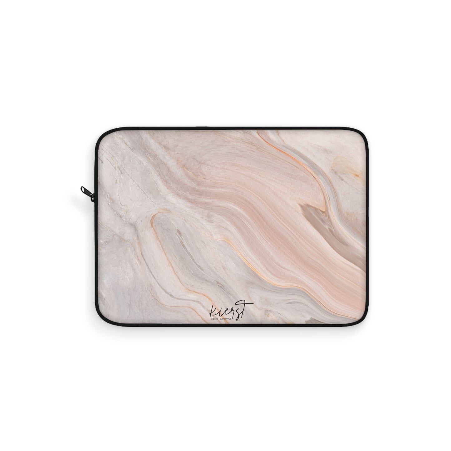 Blush Swirl Marble Laptop Sleeve | Soft Neutral Tech Accessory