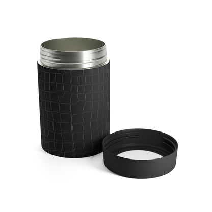 Crocodile Print Can Holder – Matte Black Faux Texture