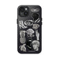 Black & White Vintage Sticker Design iPhone Case