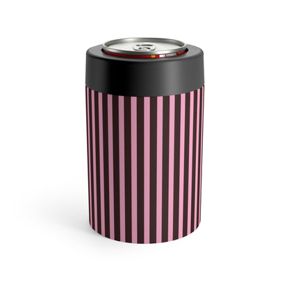 Signature Velvet Noir + Pink Stripes Can Holder