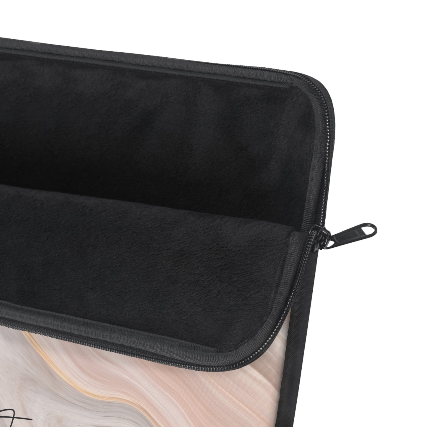 Blush Swirl Marble Laptop Sleeve | Soft Neutral Tech Accessory