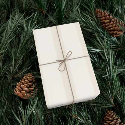 Cream Striped Gift Wrapping Paper