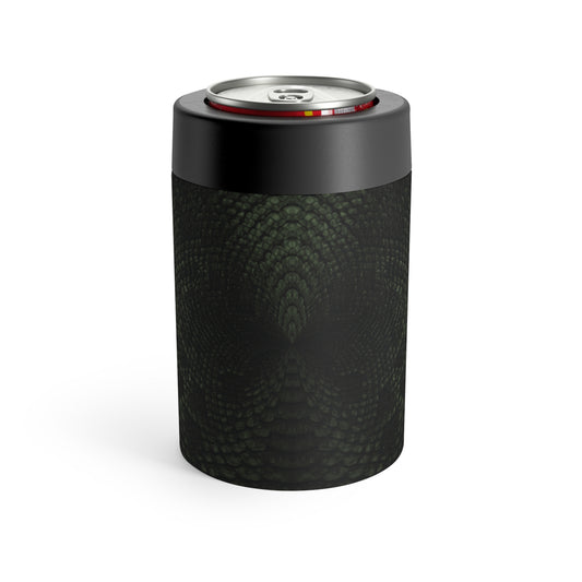 Deep Rich Green Snake Print Can Holder | Bold & Refined