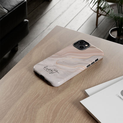 Blush Swirl Marble iPhone Case | Soft Curves, Strong Protection