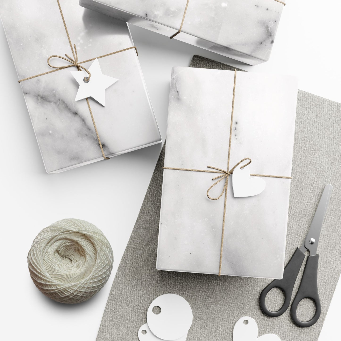 Lived-In Grey Marble Gift Wrapping Paper