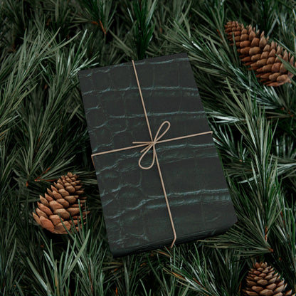 Emerald Crocodile Print Gift Wrapping Paper