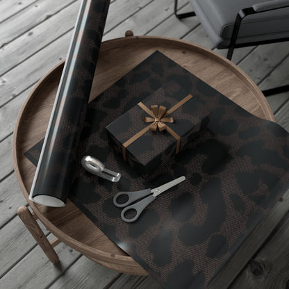 Black Leopard Gift Wrapping Paper