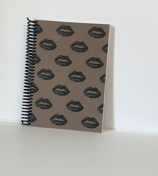Black Lips on Mocha Notebook