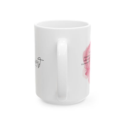 Love Is Patient Mug – Blush Watercolor Rose