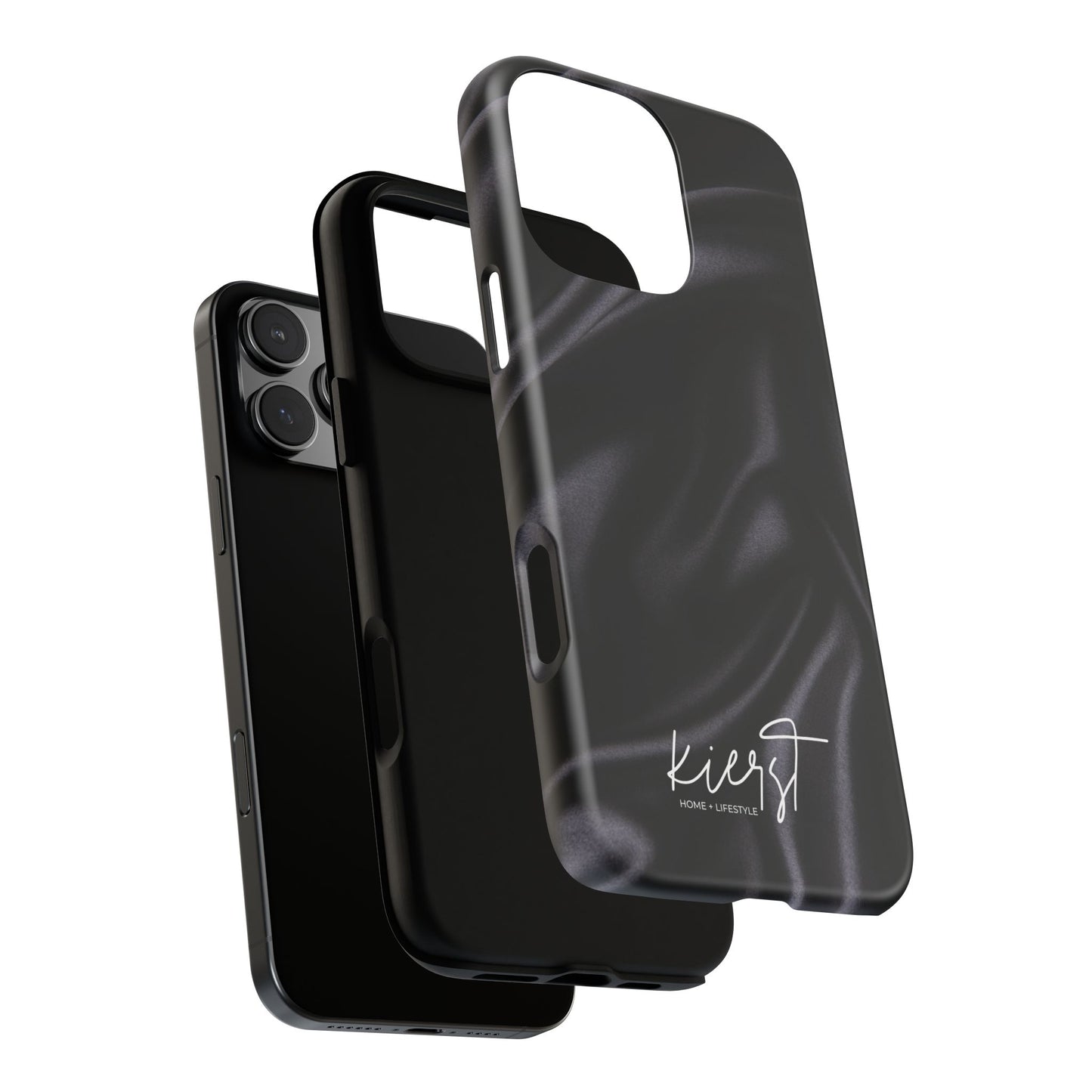 Black Silk Print iPhone Case