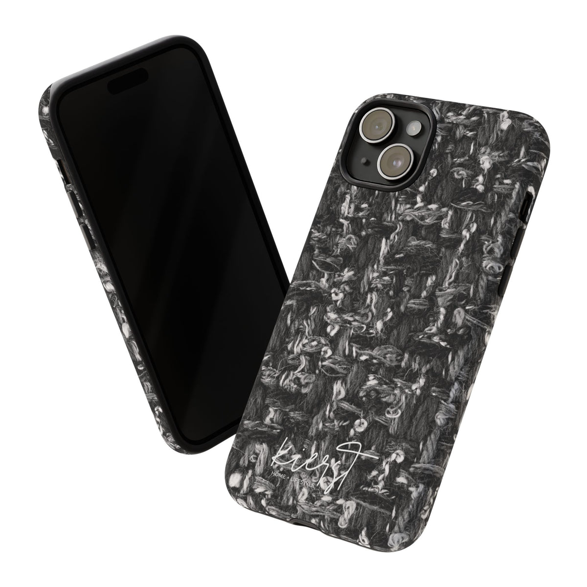 Grey Tweed Print iPhone Case