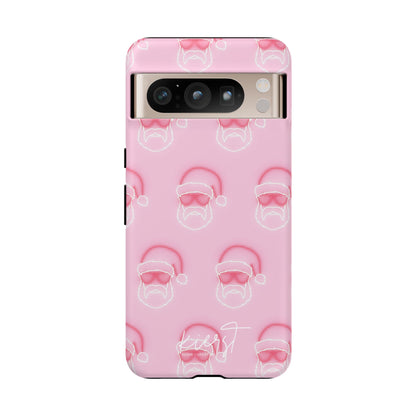 Holiday 25 Neon Sign Santa on Pink Google Pixel Phone Case