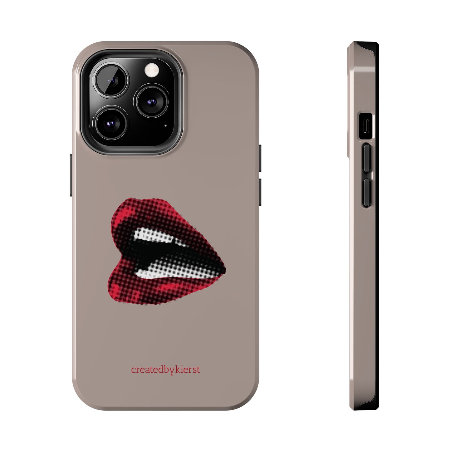 Vintage Newspaper Red Lips iPhone Case