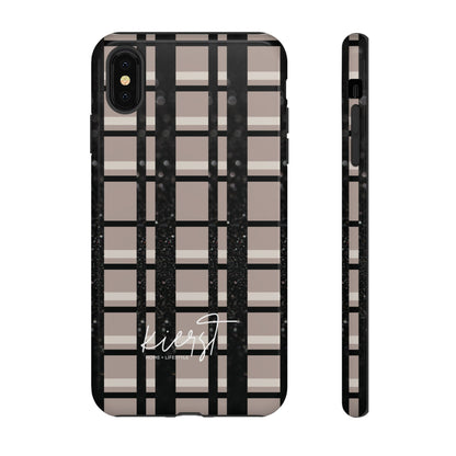 Elevated Neutrals Plaid iPhone Case | Classic Pattern, Modern Contrast