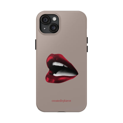 Vintage Newspaper Red Lips iPhone Case