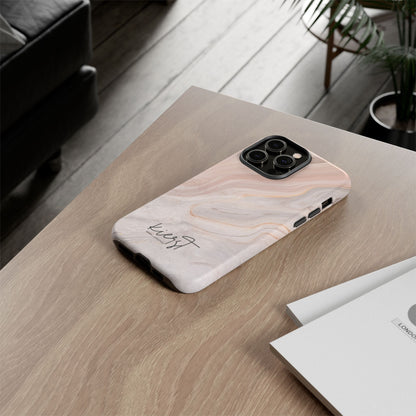 Blush Swirl Marble iPhone Case | Soft Curves, Strong Protection