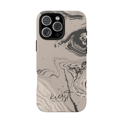 Cream, Grey, and Taupe Marble iPhone Case | A Bold Neutral Grounded in Softness