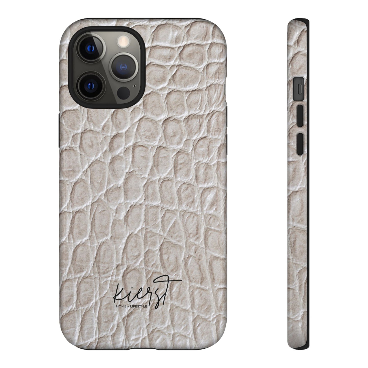 Cream Reptile Print iPhone Case