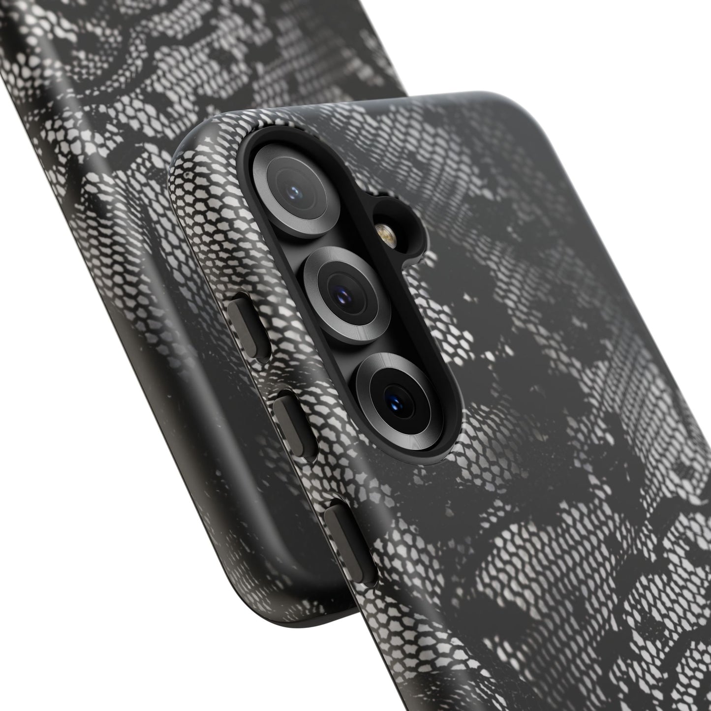 Black + White Lace Print Samsung Galaxy Phone Case