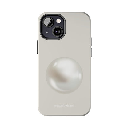 Single Pearl on Beige iPhone Case