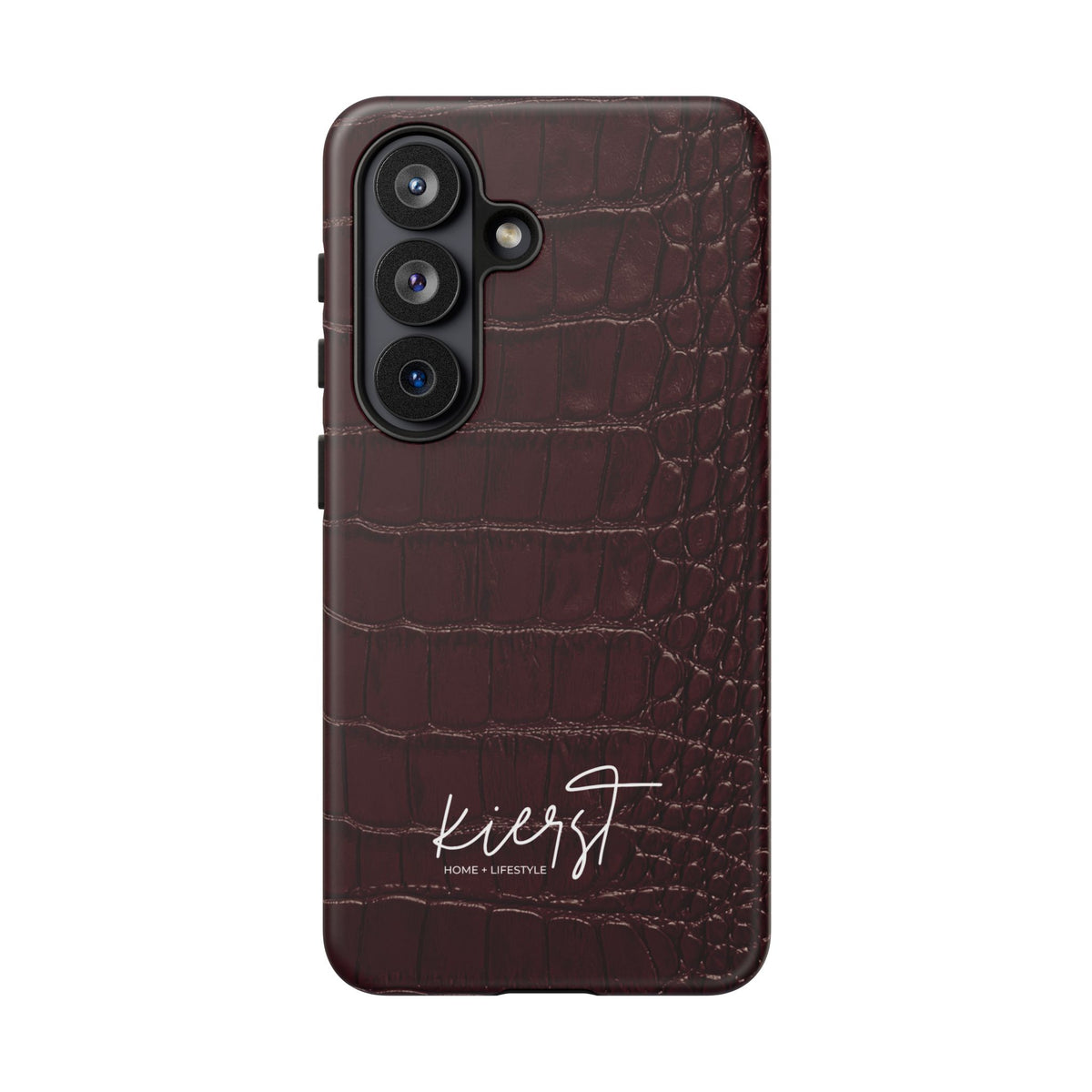 Signature Velvet Noir Crocodile Print Samsung Galaxy Phone Case