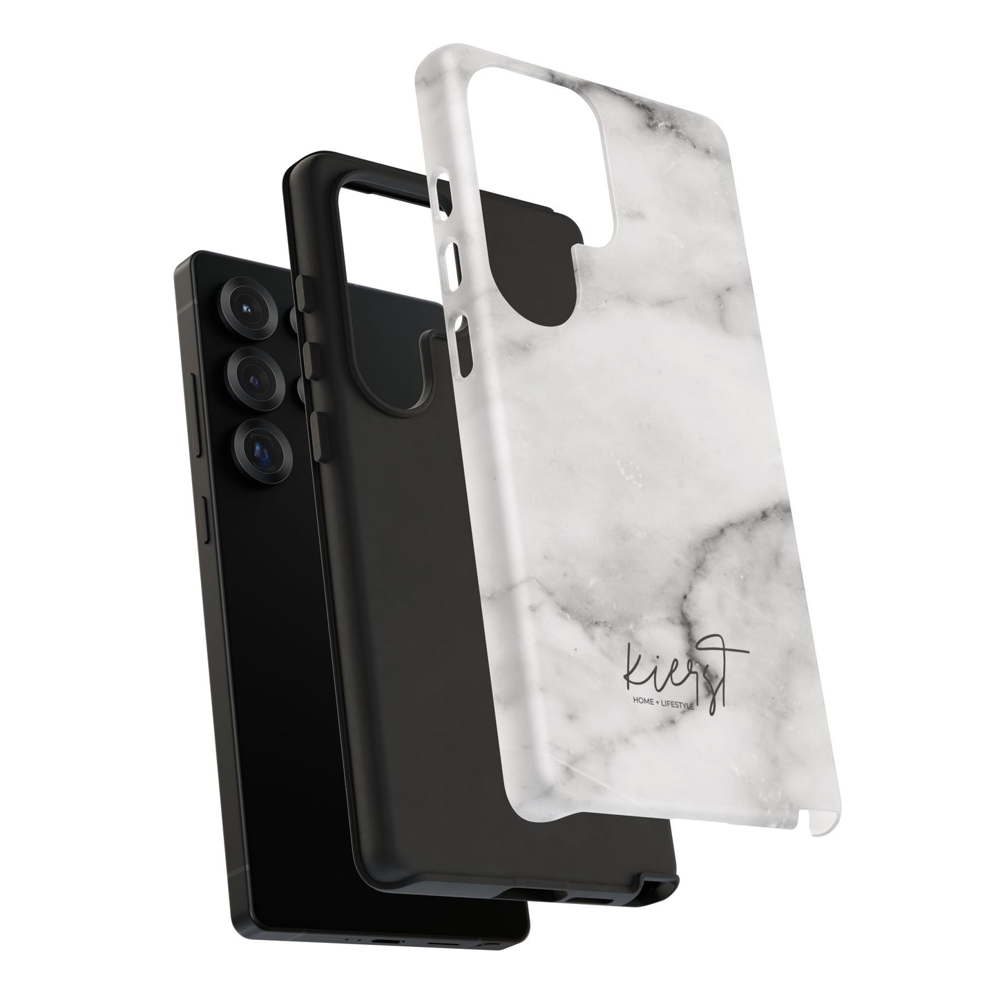 Lived-In White and Grey Marble Samsung Galaxy Phone Case