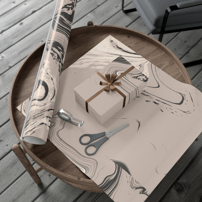 Cream, Grey, and Taupe Marble Gift Wrapping Paper
