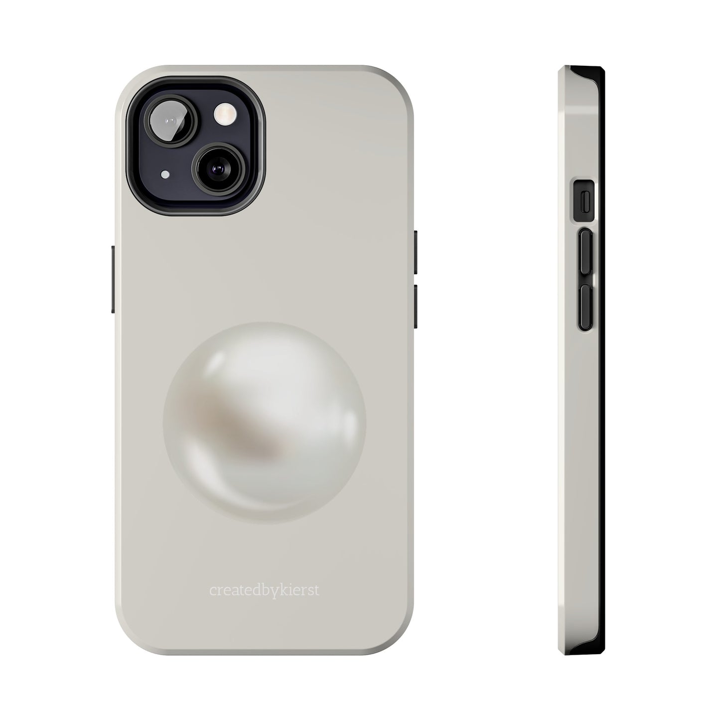 Single Pearl on Beige iPhone Case