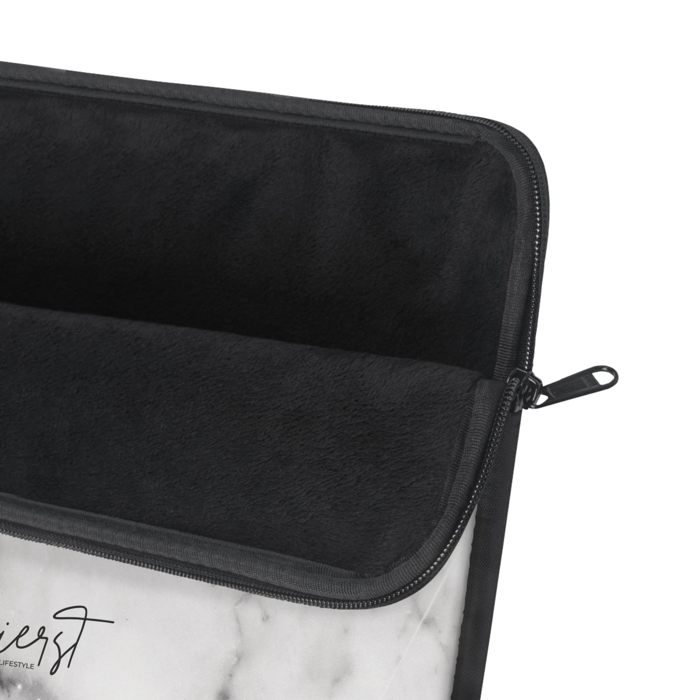 Lived-In Grey and White Marble Laptop Sleeve | Everyday Classic