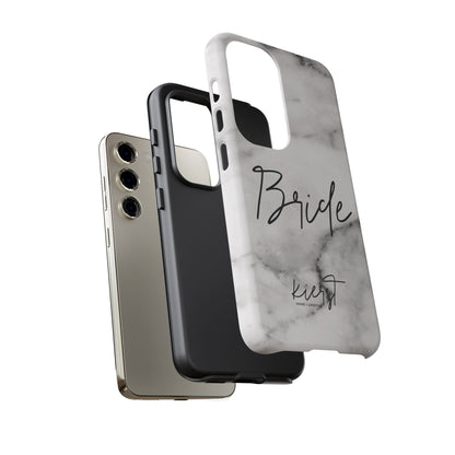 Bride Lived-In White and Grey Marble Samsung Galaxy Phone Case