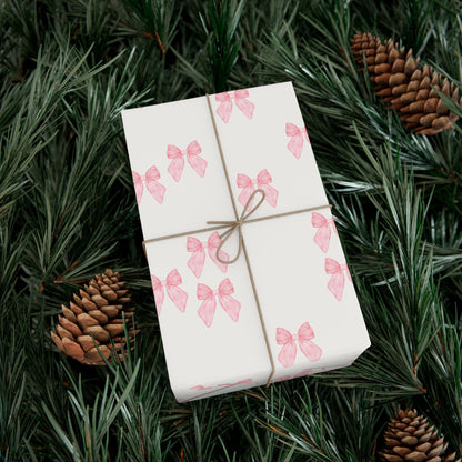 Multiple Tiny Pink Bows Wrapping Paper