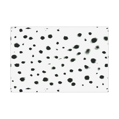 Smudged Black Spots on White Gift Wrapping Paper