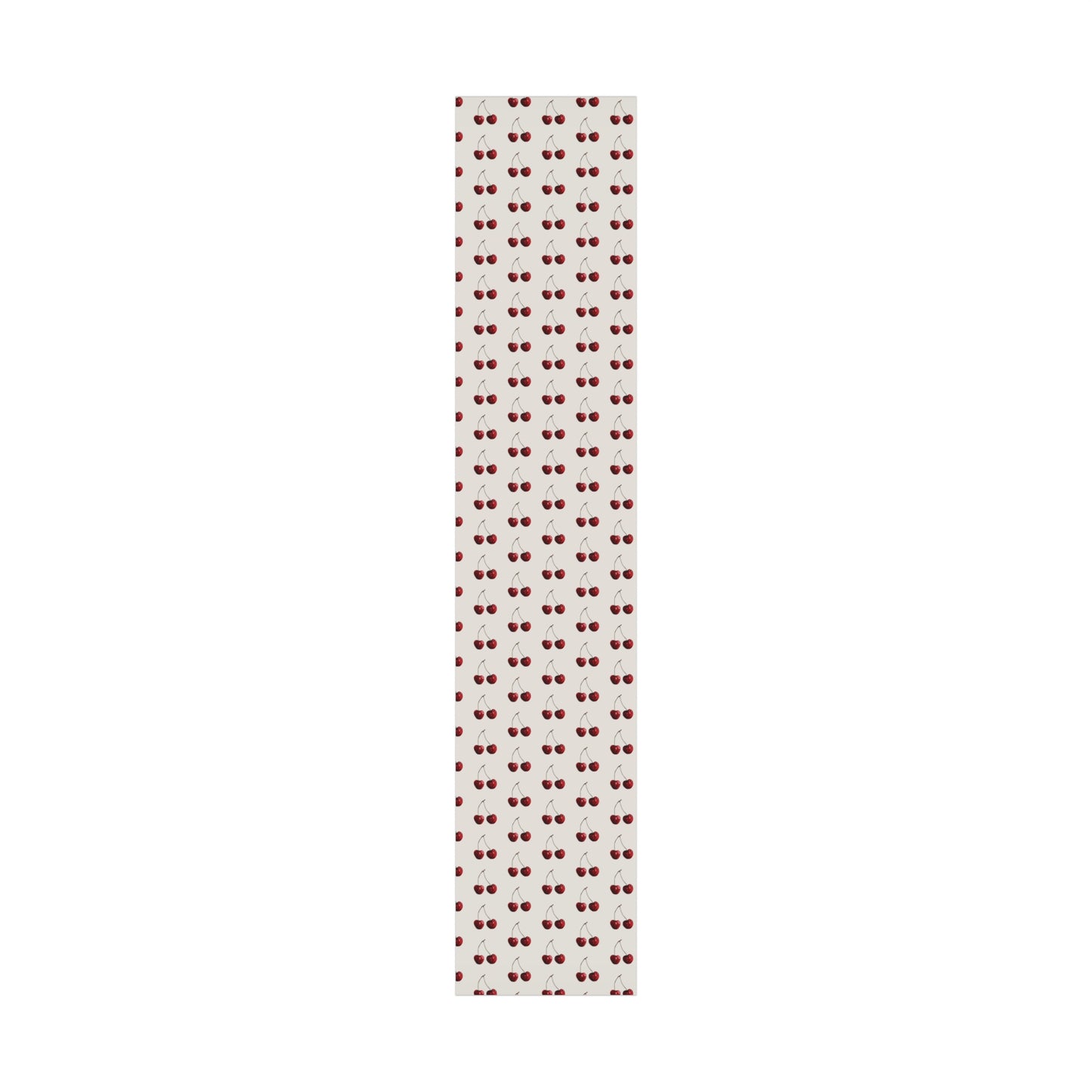 Moody Cherry Stem Gift Wrapping Paper – Glossy Red Fruit on Bone Color
